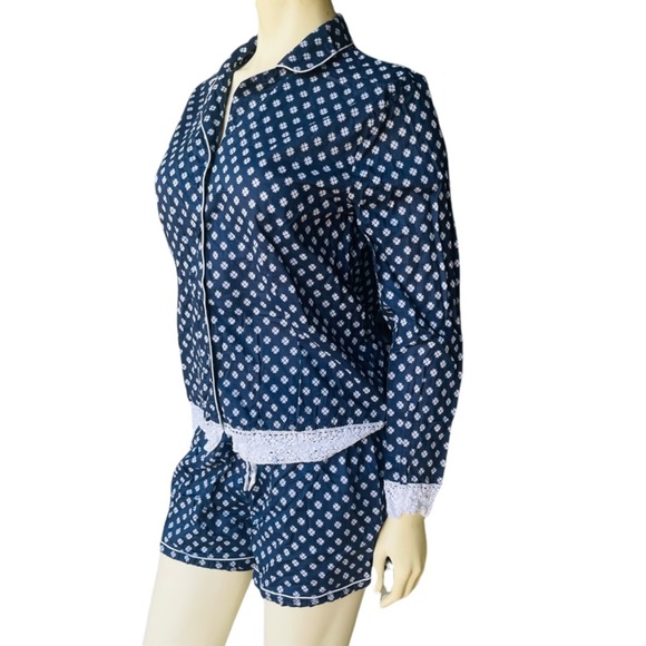 Charter Club Lace Trim Notch Collar Pajama Set - Picture 4 of 9